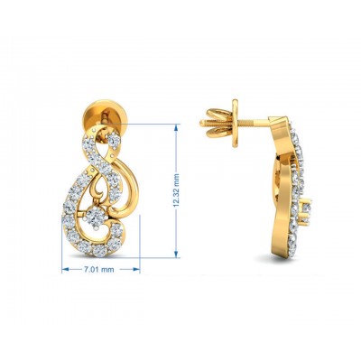 Deiva Round Brilliant Diamond Earrings